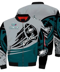 Philadelphia Eagles Super Bowl LVII Champions Graphic Ultra-balls Bomber Jacket