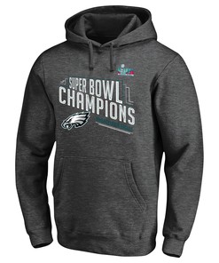 Philadelphia Eagles Super Bowl LVII Champions Grey Pullover Hoodie