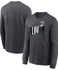 Philadelphia Eagles Super Bowl LVII Local Phrase Long Sleeve T-Shirt - Charcoal