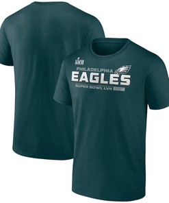 Philadelphia Eagles Super Bowl LVII Vivid Striations T-Shirt - Midnight Green