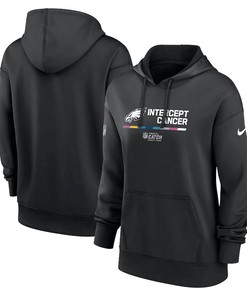 Philadelphia Eagles Women's 2022 NFL Crucial Catch Therma Performance Pullover Hoodie - Black