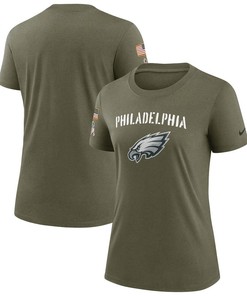 Philadelphia Eagles Women's 2022 Salute To Service Legend T-Shirt - Olive