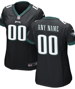 Philadelphia Eagles Womens Alternate Custom Game Jersey Black Custom Jerseys Nfl