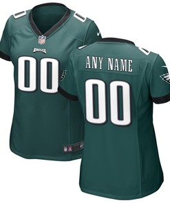 Philadelphia Eagles Womens Custom Game Jersey Midnight Green Custom Jerseys Nfl
