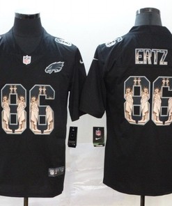 Philadelphia Eagles Zach Ertz #86 Nfl 2020 Black Statue Of Liberty Jersey