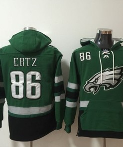 Philadelphia Eagles Zach Ertz #86 Nfl 2020 Green Hoodie Jersey