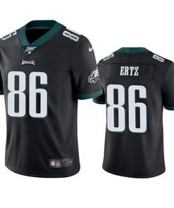 Philadelphia Eagles Zach Ertz Black 100th Season Vapor Limited Jersey