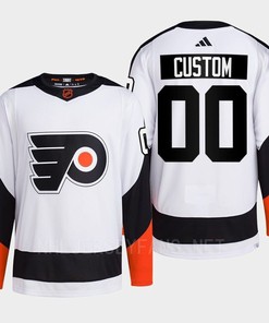 Philadelphia Flyers 2022 Reverse Retro 2.0 Custom 00 White Primegreen Jersey Men's