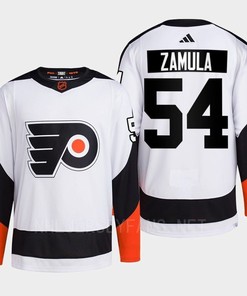 Philadelphia Flyers 2022 Reverse Retro 2.0 Egor Zamula 54 White Primegreen Jersey Men's