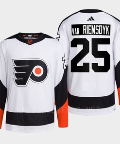 Philadelphia Flyers 2022 Reverse Retro 2.0 James Van Riemsdyk 25 White Primegreen Jersey Men's