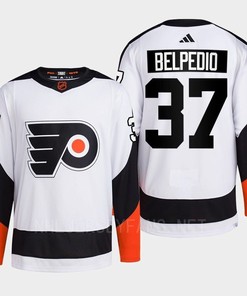 Philadelphia Flyers 2022 Reverse Retro 2.0 Louie Belpedio 37 White Primegreen Jersey Men's