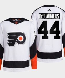 Philadelphia Flyers 2022 Reverse Retro 2.0 Nicolas Deslauriers 44 White Primegreen Jersey Men's