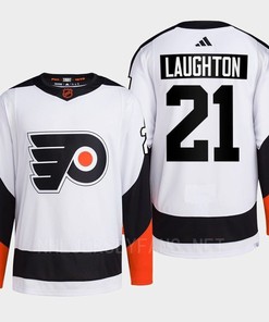 Philadelphia Flyers 2022 Reverse Retro 2.0 Scott Laughton 21 White Primegreen Jersey Men's