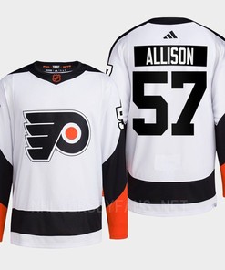 Philadelphia Flyers 2022 Reverse Retro 2.0 Wade Allison 57 White Primegreen Jersey Men's