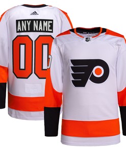 Philadelphia Flyers Adidas Away Authentic Pro Custom Jersey - White Custom Jerseys Nhl