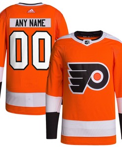 Philadelphia Flyers Adidas Home Primegreen Authentic Pro Custom Jersey - Orange Custom Jerseys Nhl
