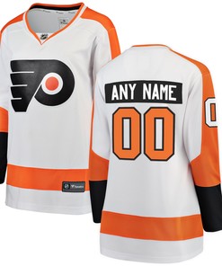Philadelphia Flyers Fanatics Branded Womens Away Breakaway Custom Jersey - White Custom Jerseys Nhl