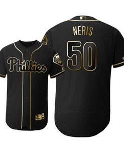 Philadelphia Phillies #50 Hector Neris Mlb 2019 Golden Brandedition Black Jersey Gift For Phillies Fans
