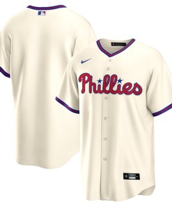 Philadelphia Phillies Alternate Replica Team Jersey Cream Mlb