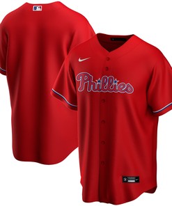 Philadelphia Phillies Alternate Replica Team Jersey - Red Mlb Ver 1