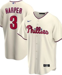 Philadelphia Phillies Bryce Harper #3 2020 Mlb White Jersey