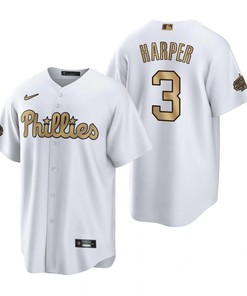 Philadelphia Phillies Bryce Harper White 2022-23 All-Star Game Jersey