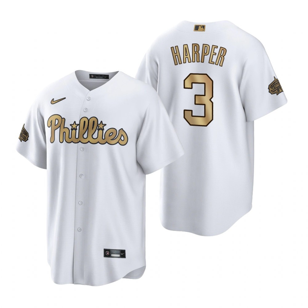 Philadelphia Phillies Bryce Harper White 2022-23 All-Star Game Jersey