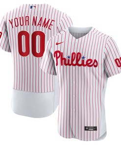 Philadelphia Phillies Home Authentic Custom Jersey White Custom Jerseys Mlb Ver 1