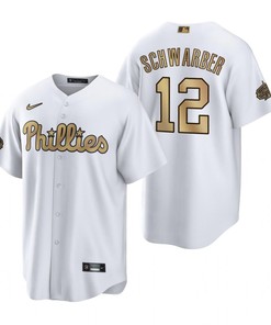 Philadelphia Phillies Kyle Schwarber White 2022-23 All-Star Game Jersey