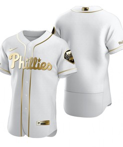 Philadelphia Phillies Mlb Golden Brandedition White Jersey Gift For Phillies Fans