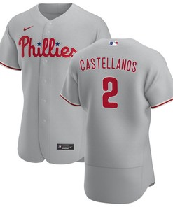 Philadelphia Phillies Nick Castellanos 2 Mlb Gray Road Jersey Gift For Phillies Fans