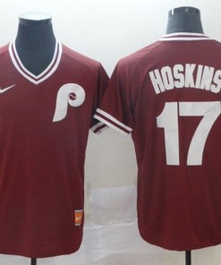 Philadelphia Phillies Rhys Hoskins #17 2020 Mlb Garnet Red Jersey
