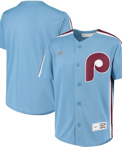Philadelphia Phillies Road Cooperstown Collection Team Jersey - Light Blue Mlb