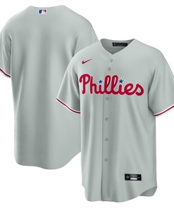 Philadelphia Phillies Road Replica Team Jersey Gray Mlb