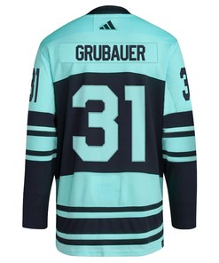 Philipp Grubauer 31 Seattle Kraken Reverse Retro 2.0 Jersey - Teal