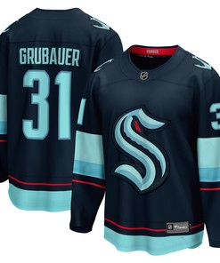 Philipp Grubauer Seattle Kraken Fanatics Branded Home Premier Breakaway Player Jersey Deep Sea Blue Nhl