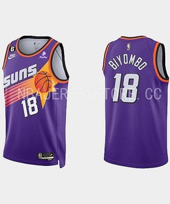 Phoenix Suns 18 Bismack Biyombo Classic Edition Purple Men Jersey 2022-23