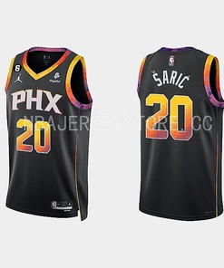 Phoenix Suns 20 Dario Saric 2022-23 Statement Edition Black Men Jersey
