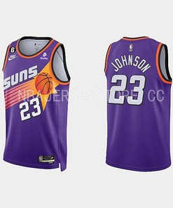 Phoenix Suns 23 Cameron Johnson Classic Edition Purple Men Jersey 2022-23