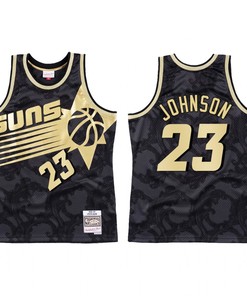 Phoenix Suns Cameron Johnson 23 HWC Jersey Men's Black Toile