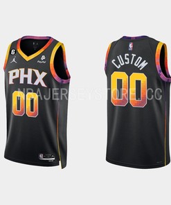 Phoenix Suns Custom 00 Black 2022-23 Statement Edition Men Jersey