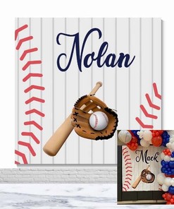 Photography Backdrops Baseball Shower Curtain for Sports Themed Photo Background 