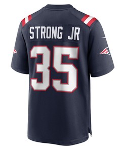 Pierre Strong Jr. New England Patriots Game Player Jersey - Navy