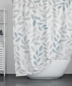 Pink Floral Minimalist Shower Curtain, Bohemia Art, Bathroom Decor