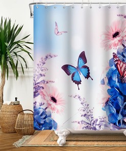 Pink Floral Shower Curtain for Chic Bathroom Decor
