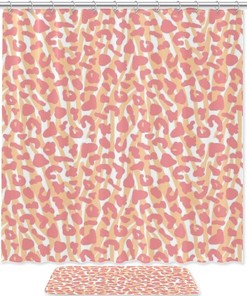 Pink Sharks Waterproof Shower Curtain for Bathroom Decoration