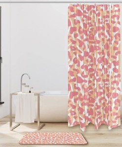 Pink Sharks Waterproof Shower Curtain for Bathroom Decoration