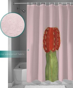 Pink Succulents Shower Curtain - Bathroom Decor