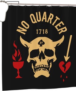 Pirate Skull Shower Curtain for Nautical Bathroom Decor