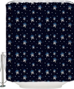 Pirate and Skull Sailing Viking Shower Curtain - Waterproof Fabric for Bathroom